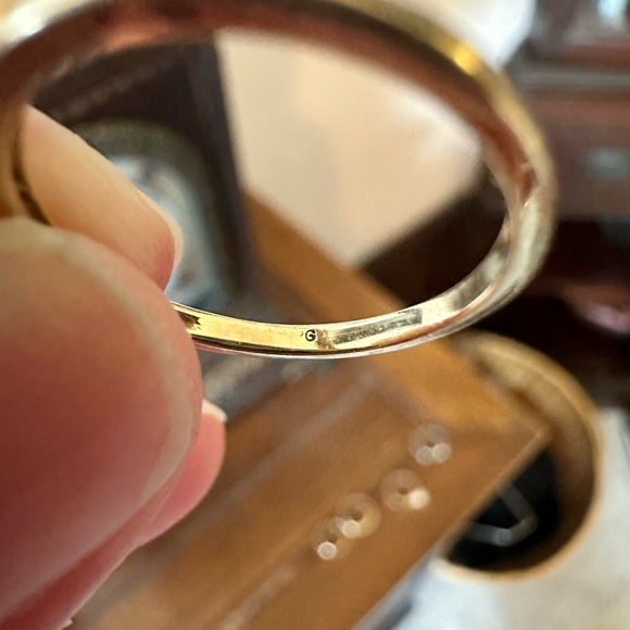 SOLD🥀 14k Solid Gold Diamond Skinny Navette Stacker Ring Size 5.25 ~ Vintage - Picture 6 of 11